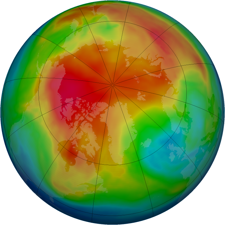 Arctic ozone map for 25 January 2006
